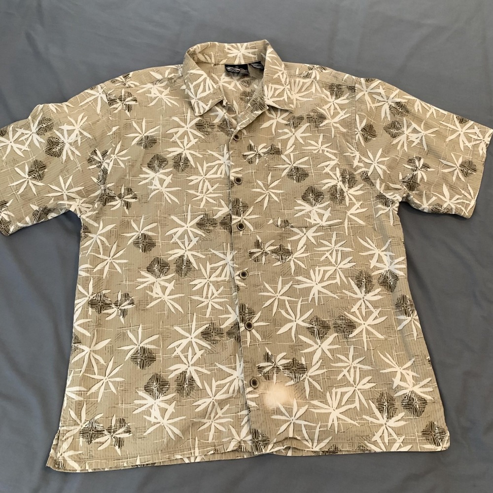 OP Shirt Lot 3 Mens Large Multicolor Hawaiian Short Sleeve Button Front Casual - Picture 7 of 12